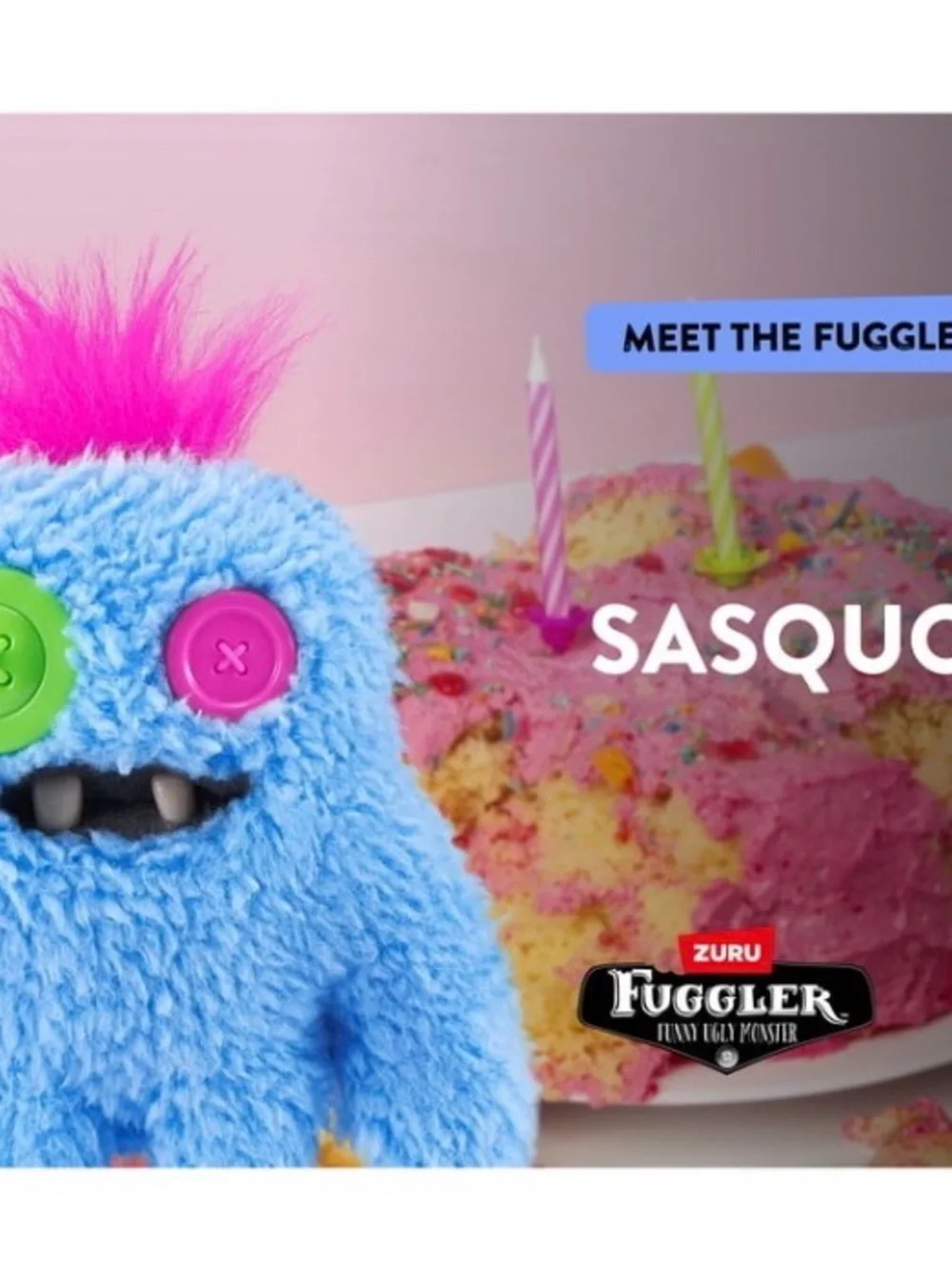 Fuggler Baby Fugg Sasquoosh plush toy packed RARE
